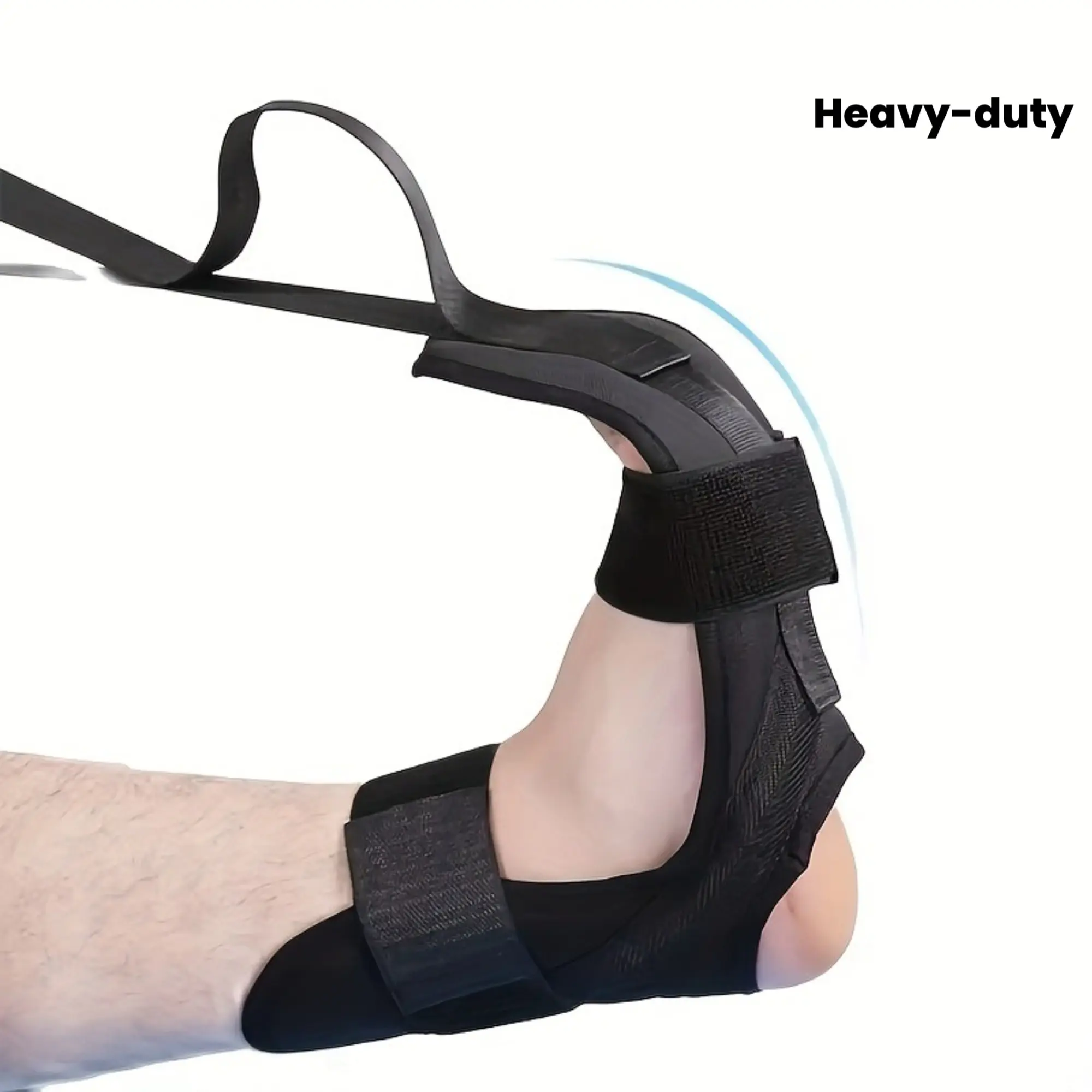 Adjustable Thickened Oxford Cloth Foot And Leg Stretcher (With Ankle Strap) - Calf, Achilles Tendon, Hamstring And Hip Flexor Stretcher, Suitable for Gym, Pilates, Body Relaxation - Unisex (Black), Fitness Enthusiasts