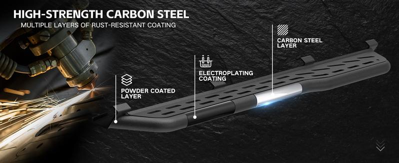 for Bronco Running Boards Compatible with Ford Bronco 4 Doors(21-26) with The Rock Rails-Not for Sport Model| EYOUHZ