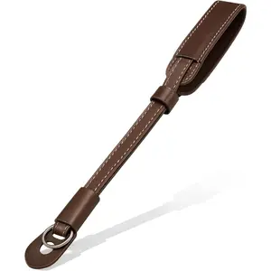 Brown Leather Camera Wrist Strap – Adjustable Safety Hand Strap for DSLR, SLR, and Mirrorless Cameras (Compatible with  X Series and Compact Models)