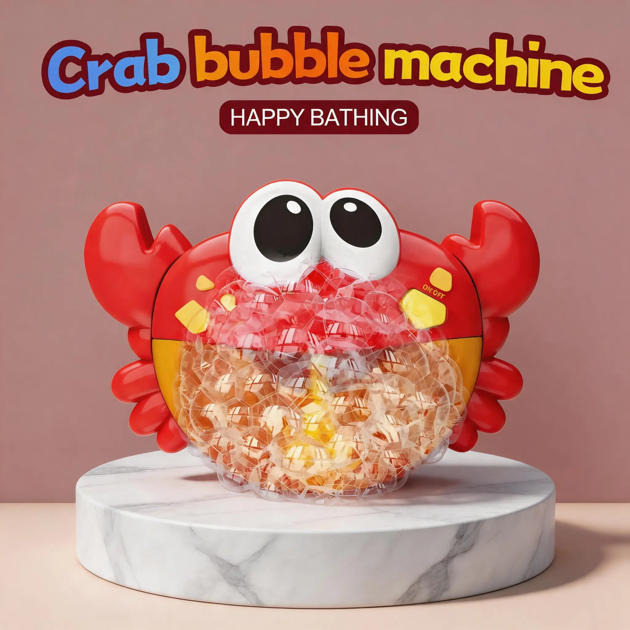Kids Bubble Bath Machine Fun Bubble Maker Toy Bathtime Playtime Safe Durable Portable Bubbler for Bathroom Entertainment