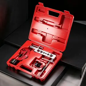 Brake Line Flaring Tool Kit, 3/16", 1/4", 5/16", 3/8" and 1/2” Double & Single Tubing Flare Tool for Copper and Aluminum Fuel Line Tube