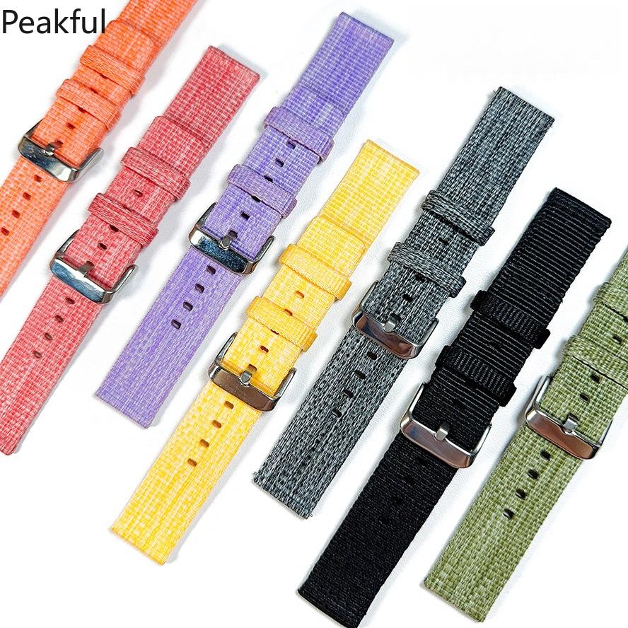 Spot Versatile Apple Nylon Strap Suitable for Samsung Huawei Versa Canvas Strap Quick Release 18/20/22 mm