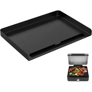 Non-stick Griddle Plate for  GR101 Sizzle  Indoor Grills, 14-inch Flat Top Grill Plate  Part for  GR100 Series Electric Grill Attachment Accessories