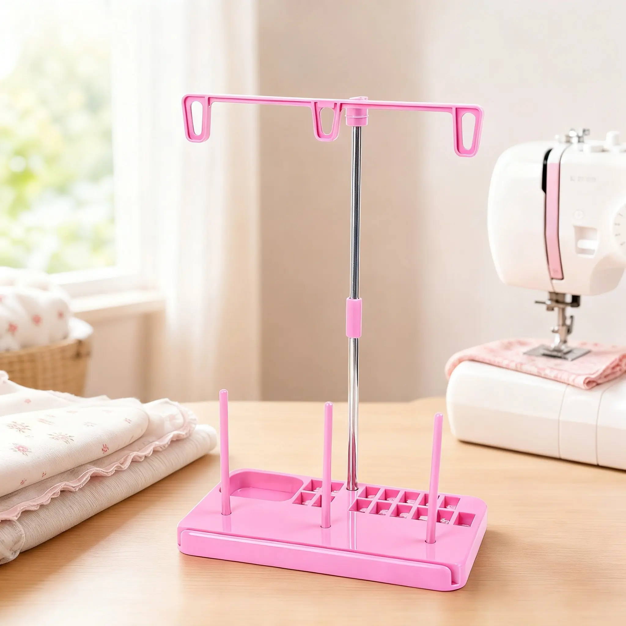 Home Sewing Machine Thread Stand, Plastic, Portable, Detachable, Anti-Tangle, Stable Threading, Ideal for Sewing Enthusiasts, DIY Crafts, Home Tailoring
