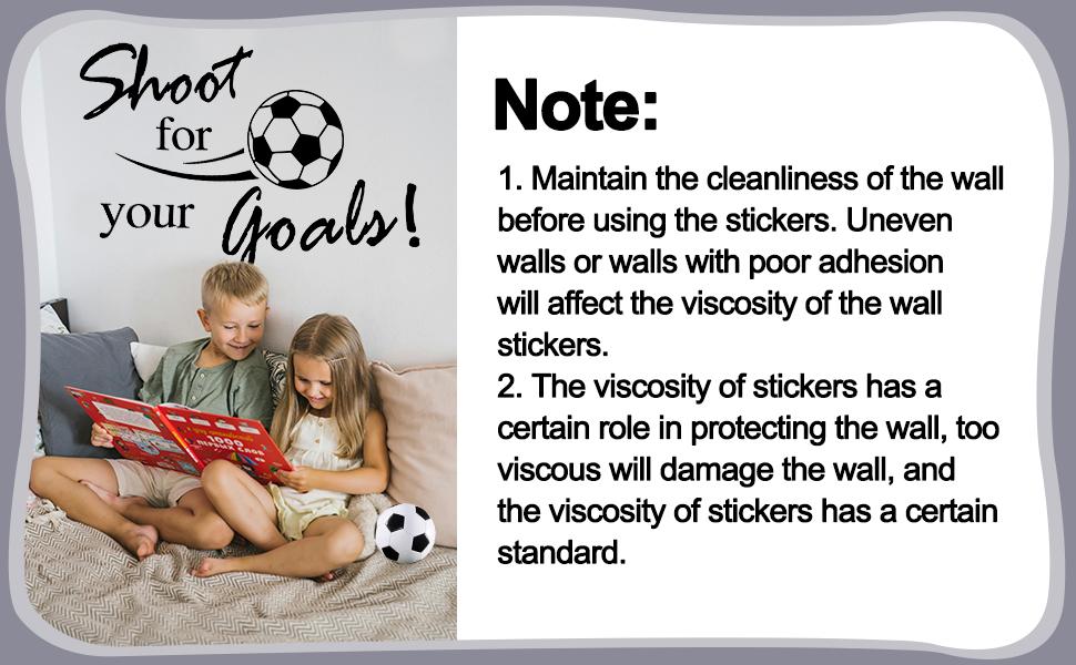 SICANDAENHK Level up your room with motivational soccer vibes!These "Shoot for Your Goals" vinyl stickers are easy to apply, great for walls, doors and windows.Ideal for kids’ bedrooms and playrooms for sporty decor🏆