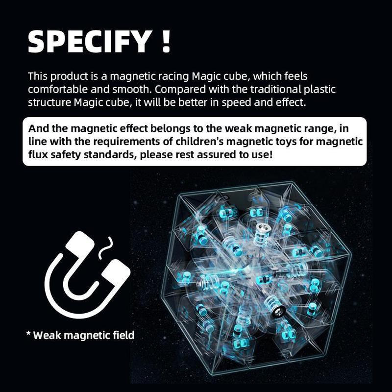 Magnetic Speed Cube, Adjustable Lightweight Digital Cube Puzzle Toys, Speed Cube Puzzle, Portable Brain Teaser Toy, Ideal Gift for Teenagers