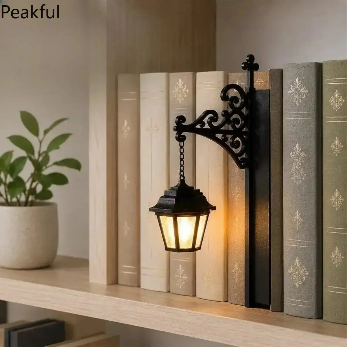 2026 Aesthetic Book Nook Lamp, Viral Library Lantern Bookshelf Light with Warm Glow & Vintage Design, Fantasy Reading Decor for Home, Bedroom & BookTok Shelves, Unique Gift for Book Lovers