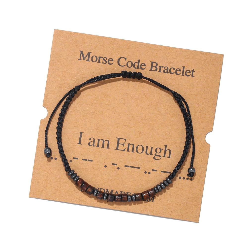 Braided Bracelet Morse Code Alphabet Number Couple Bracelet Morse Code Bracelet Creative Gift