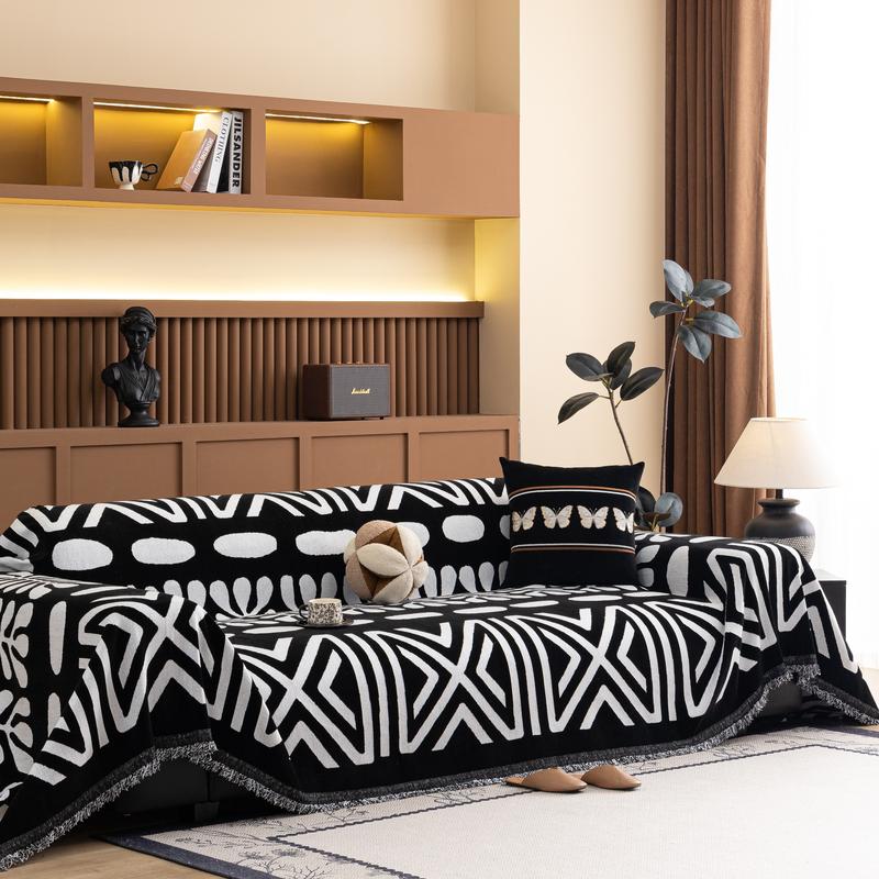 Geometric Jacquard Sofa Cover, Jacquard Couch Covers, 1 Count Non-slip Sofa Slipcover, Soft Sofa Protector, Sofa Protector for Home Living Room, Home Decor #TOP PICKS