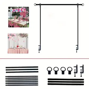 Adjustable Desktop Arch Stand with Clip, Sturdy Iron Frame, Suitable for Wedding, Birthday, Christmas Party Decoration, Event Planning, Home Decoration, Bohemian Style, No Tools Required, Can Be Used Indoors And Outdoors