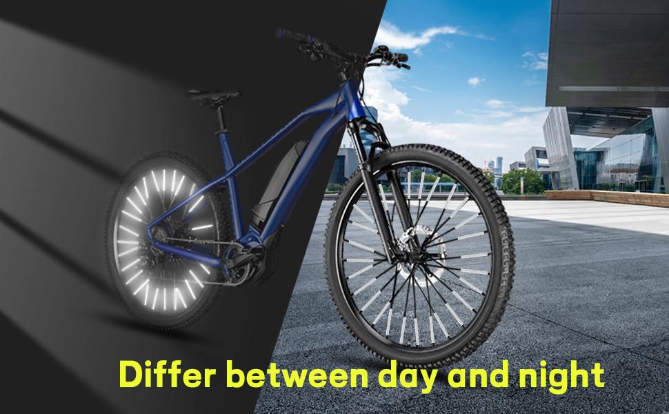 XTAUTO 72Pcs Bicycle Spoke Reflectors, Wheel Rim Covers Protector Stickers, Reflective Safety Decoration for Bike, Dirt Bike, Motorcycle Motocross Night Riding