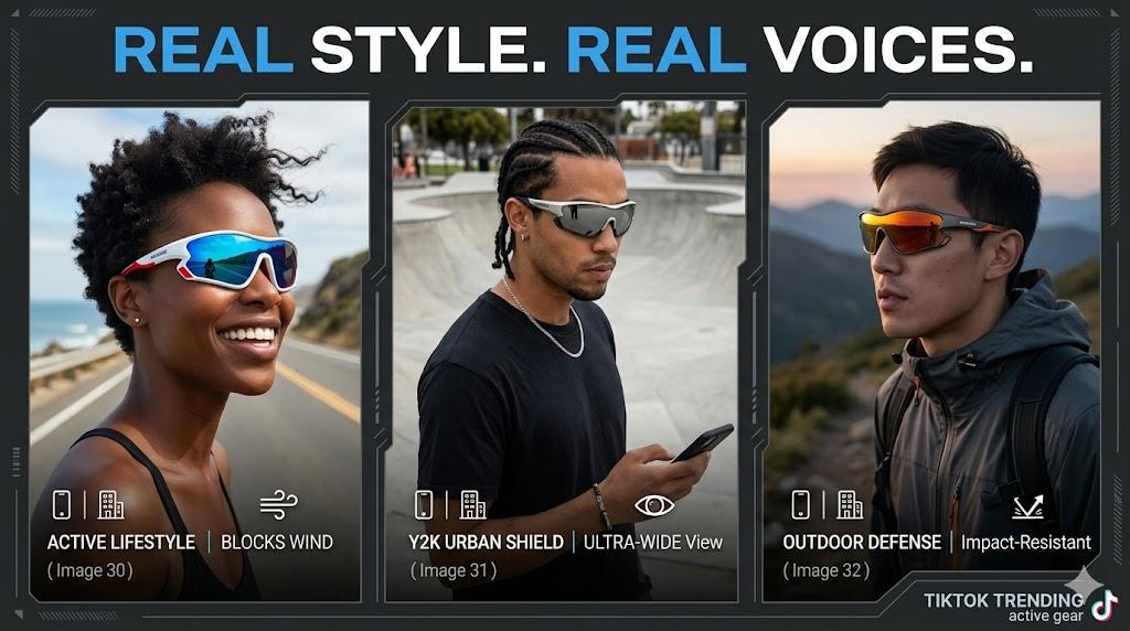 Ultimate Wraparound Sports Sunglasses for Men & Women |   Y2K Shield Shades for Cycling, Running & Baseball |   Anti-Slip TR90 Frame & UV400 PC Lens