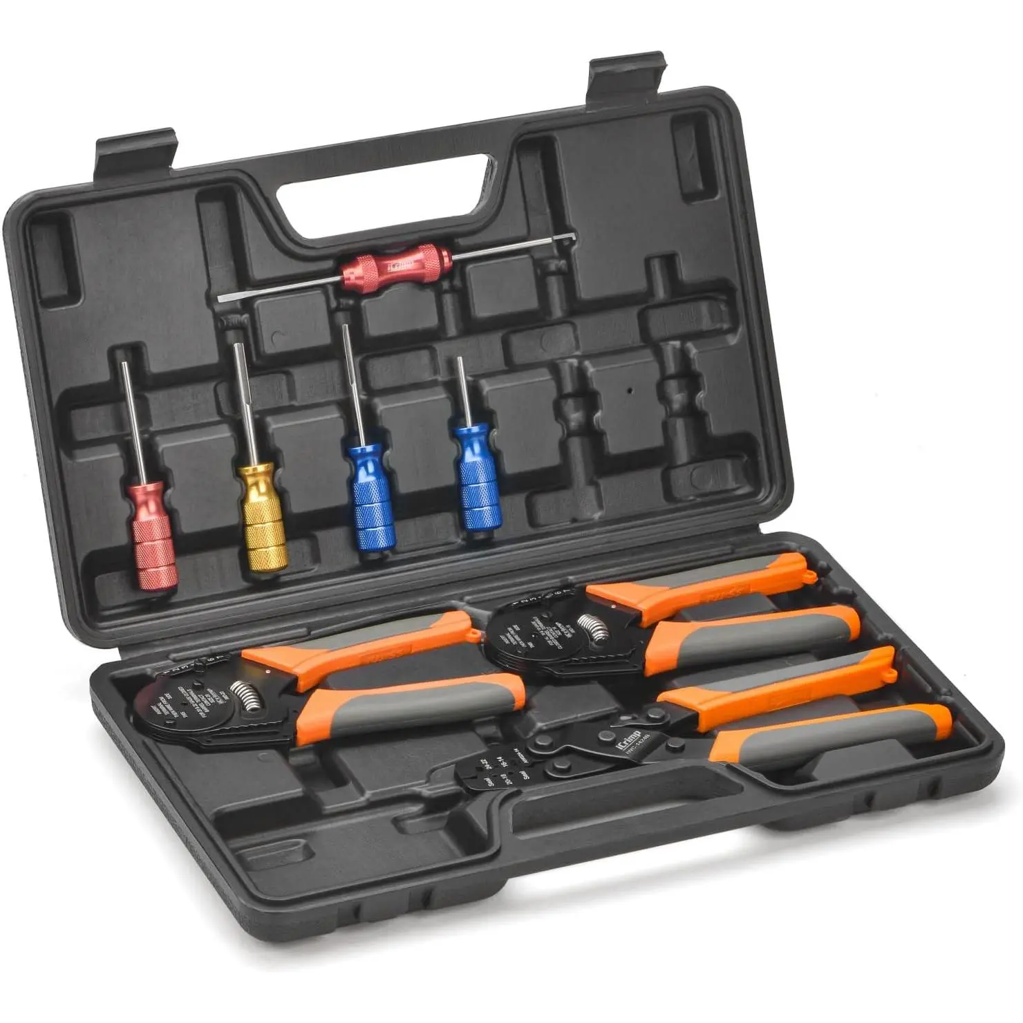 iCrimp KIT-DC02 Wire Crimping Tool Kit for Deutsch Connectors and Weather Pack Terminals with Connector