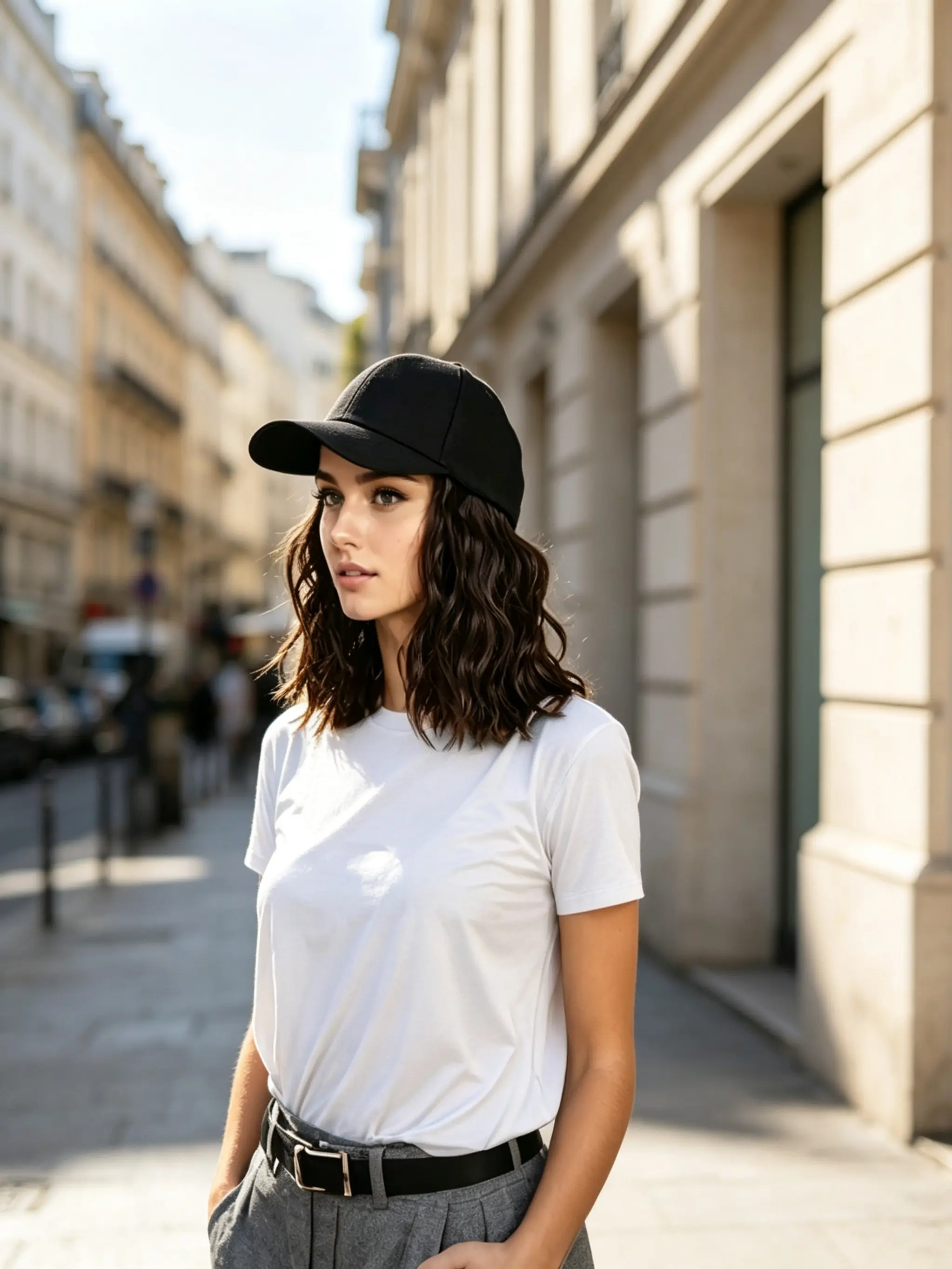 New Integrated Duckbill Hat Wig, Synthetic Wavy Hair Cap, Adjustable Hat Wig, Covers High Forehead, Natural Look, All Seasons