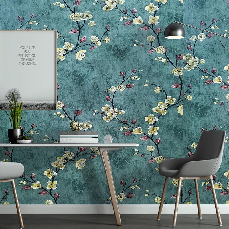 Flower Pattern Wallpaper, Self-adhesive Wall Sticker, Easy Cleaning Wall Decal, Wall Decor for Home Living Room Bedroom, Floral Wallpaper Peel And Stick, Peel And Stick Wallpaper Designs