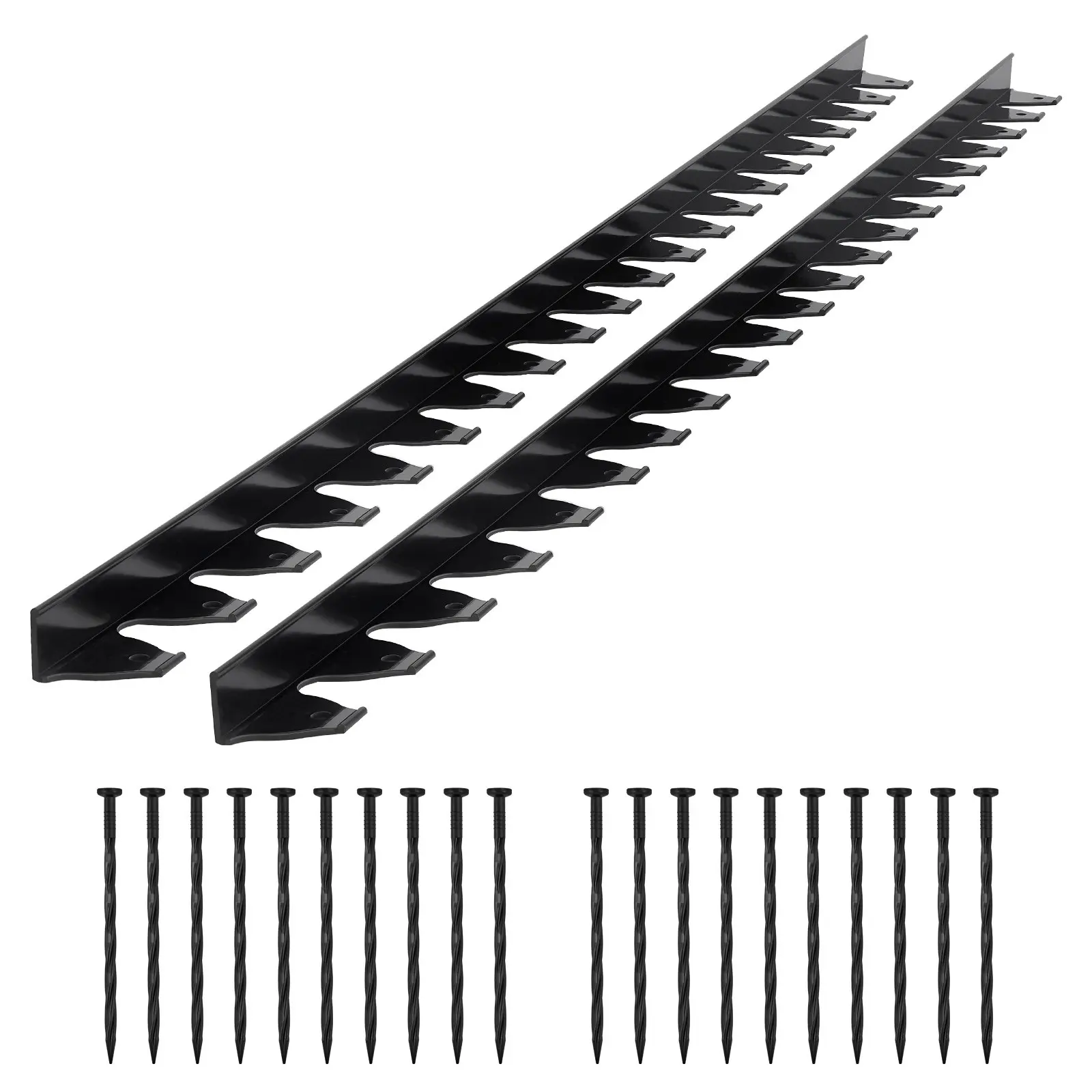 【DealsForYouDays】VEVOR Landscape Edging Border, 10Pcs 6 ftx 1.6 in Plastic Garden Edging with 60 Spikes, Sun-Resistant Flowerbed Borders, DIY Layout, No Dig Garden Edger Border Divider for Lawn Edgings for Yard