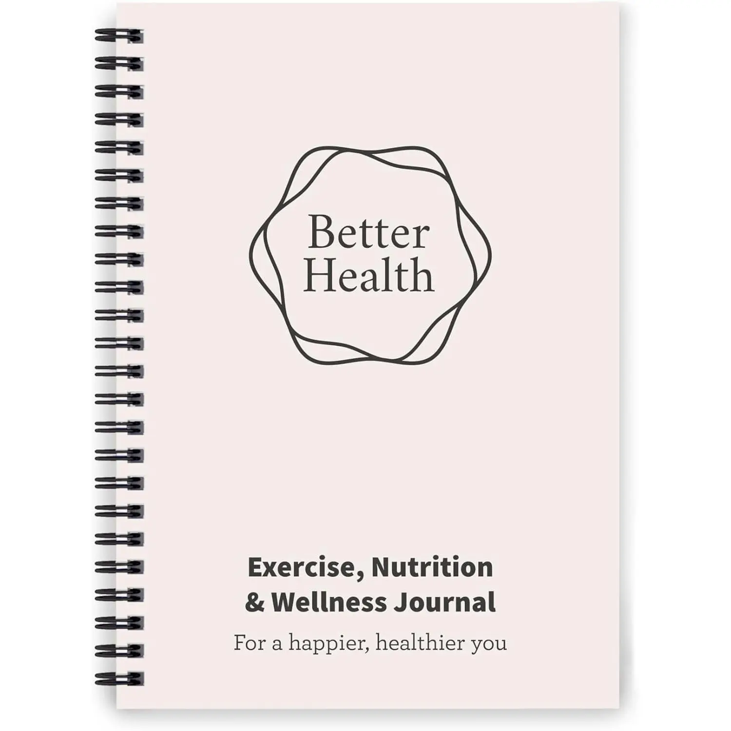 - Exercise, Nutrition &  Journal - Stay  with our handy, simple  charts - A5 size with 104 undated pages - For A Happier, Healthier Life (Beige)