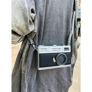 1PC Vintage Patchwork Camera Shaped Box Crossbody Bag with Adjustable Strap, Retro Men Messenger Sling Side Bag, Multi-Purpose Travel Camping Shoulder Tote Bag, Funny Holiday Gift for Dad Men for Christmas, Valentine’s Day, Back To School & Vacation Essen