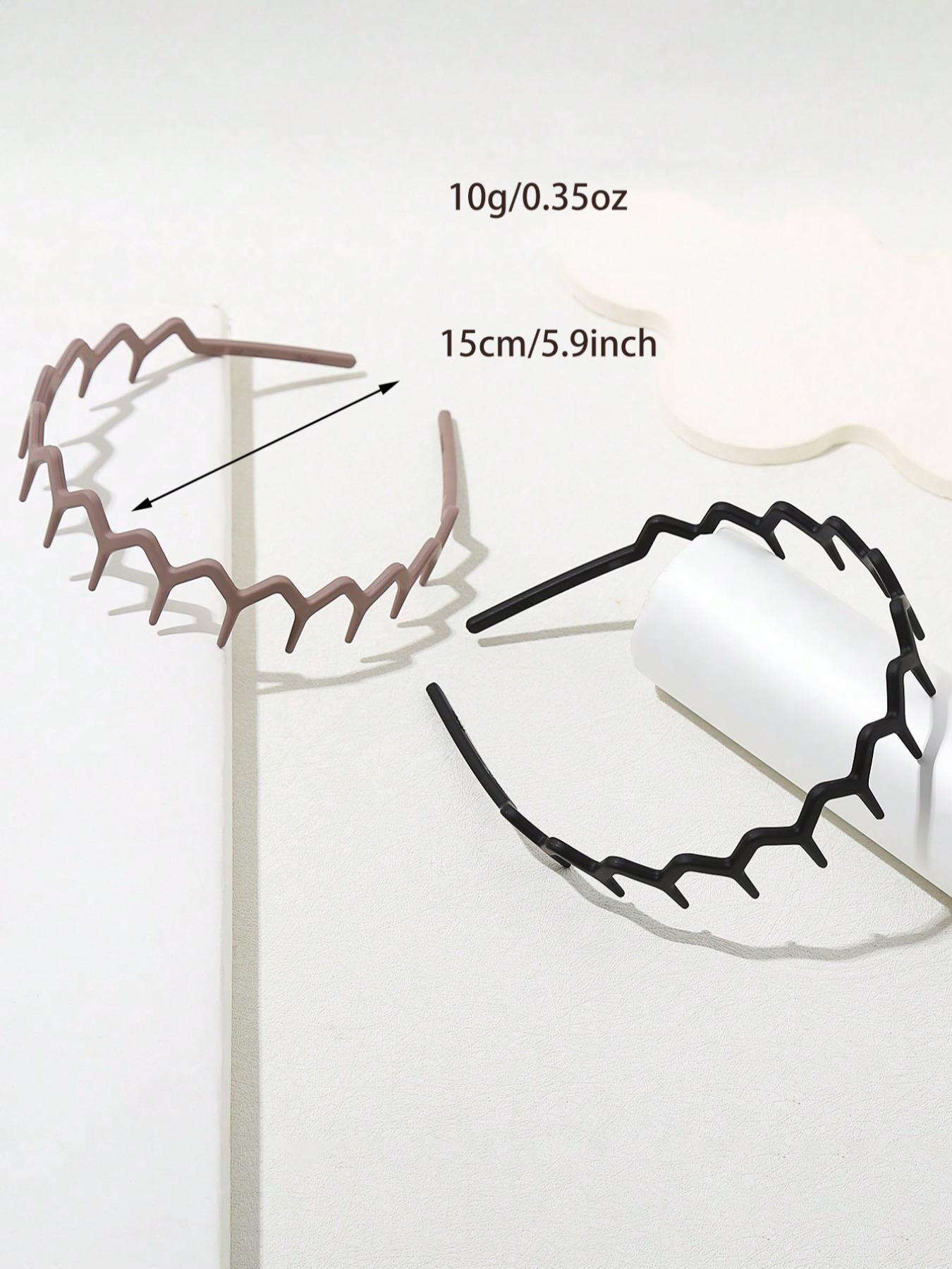 2pcs Toothed Wavy Headband, Simple Anti-Slip Suitable For Men & Women Haircare And Skin Care,Hairband ,Hair Hoop,Hairband,Hair Hoop ,Zig Zag HeadbandHeadbands, Zigzag Headband