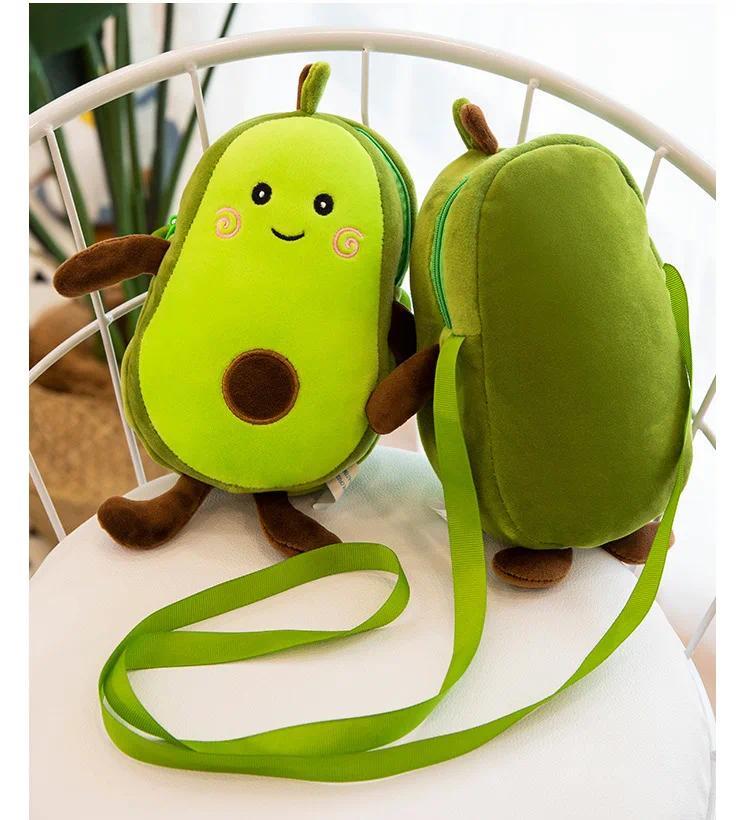 Avocado Plush Kawaii Toys Cartoon Soft Stuffed Fruits Creative New Female Mulit Style Shoulder Bag for Children Kids Gift Toys Avocado Plush Kawaii Toys Cartoon Soft Stuffed Fruits Creative New Female Mulit Style Shoulder Bag for Children Kids Gift Toys