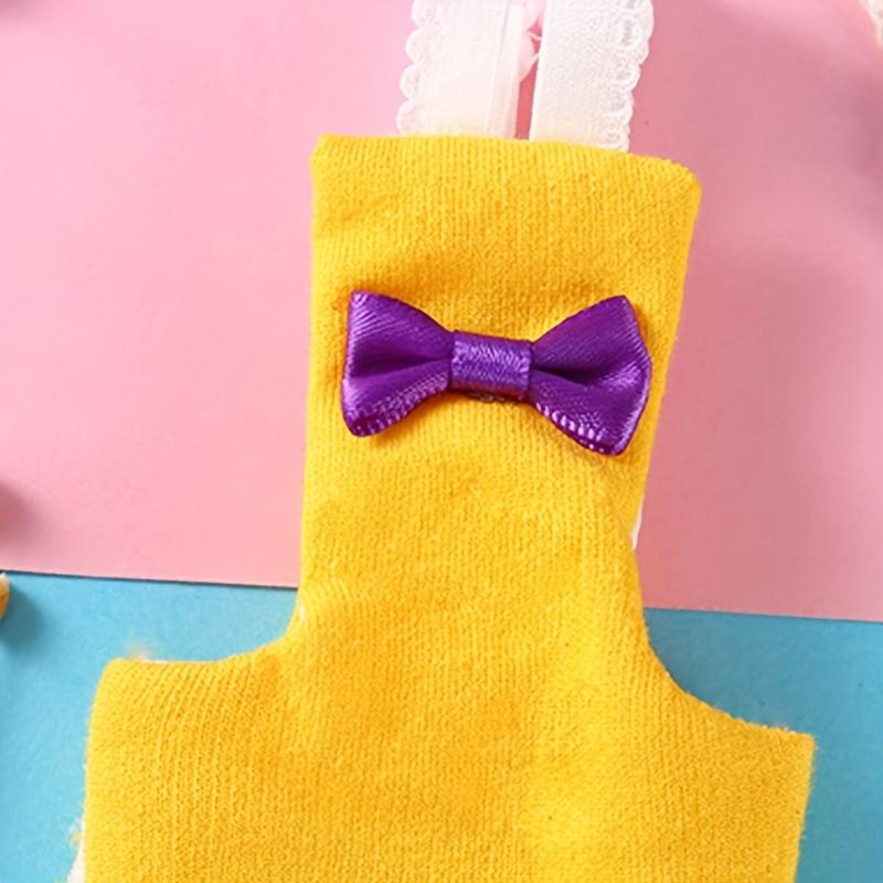1pc Adorable Parrot Flight Suit with Bow Tie & Bunny Ears - Polyester Diaper Pouch for Medium to Large Birds, Comfortable Pet Bird Clothing, Bird Diaper Cover | Stylish Bird Clothing | Durable Pet Attire