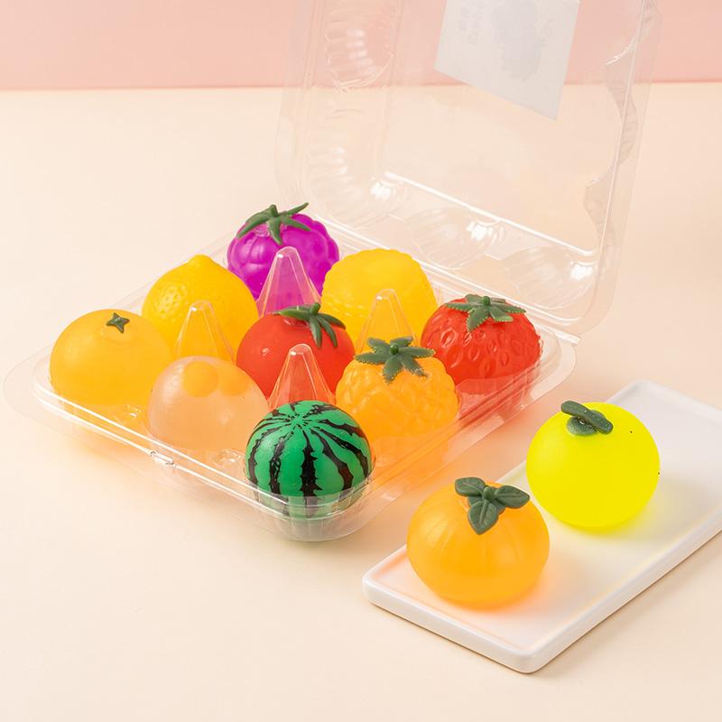 Creative Anti Stress Ball Abreact Squeeze Pinch Water Ball Stress Relief Toys Imitation Egg Tomato Squishy Fidgets Vent Toys