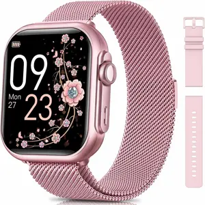 Smart Watch for Women, 1.83" HD Screen, Bluetooth-compatible Calls, Sleep & Heart Rate Monitor, 110+ Sports Modes, 1000mah Battery, IP68 Water Resistant