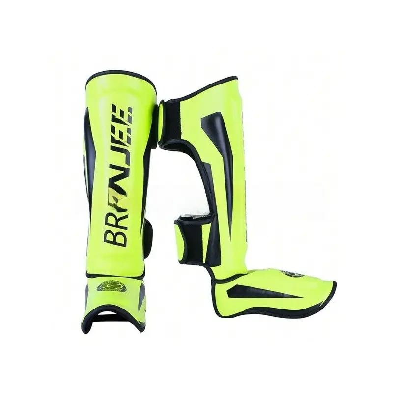 Muay Thai Shin Guards, Anti-Tear PU Leather, Mma Fighting Ankle Protection, Training Martial Arts Boxing Gear, Elastic Thickened Leg Guard