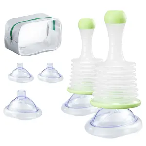 fathersdaygift VEVOR Choking Rescue Device, Portable Airway Clear Anti Choking Suction Device with 5 Multi-size Masks and 1 Storage Bag, First Aid Kit for Removing Blocked Objects, for Home, School, Travel