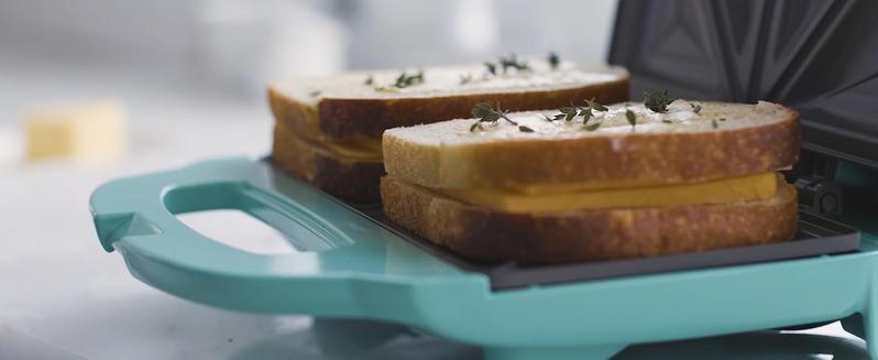 Pro Electric Panini Press Grill and Sandwich Maker, Healthy Ceramic Nonstick Plates,Easy Indicator Light, PFAS-Free, Pink