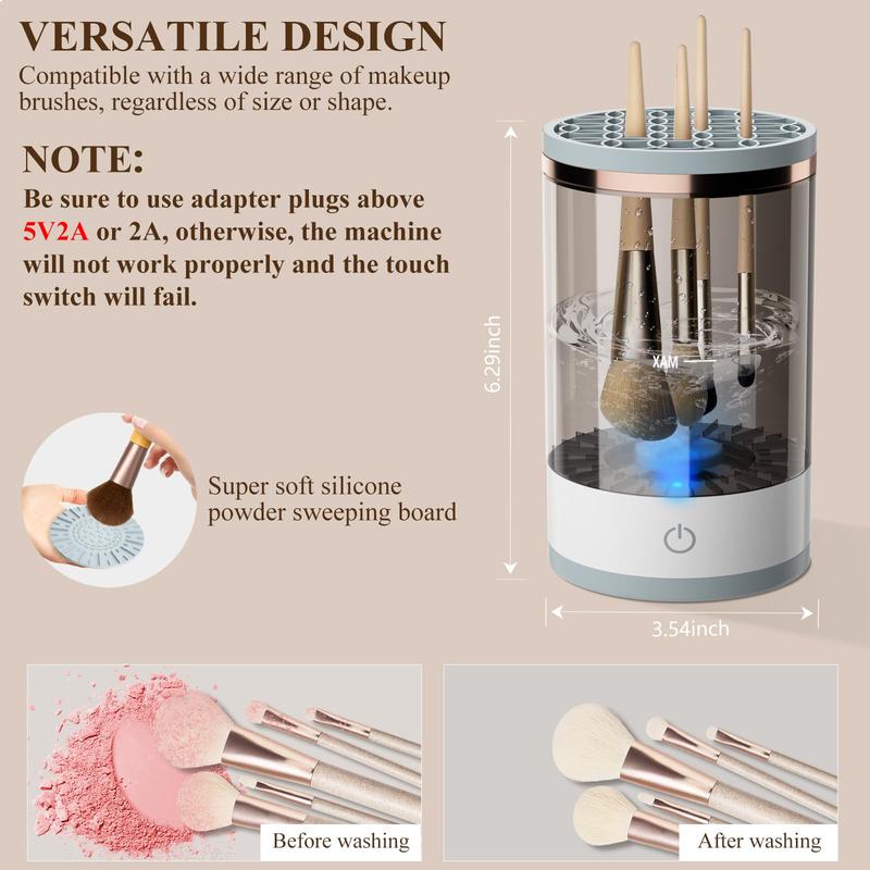 Electric Makeup Brush Cleaner, Automatic Brush Washer, Makeup Brush Cleaning Machine, Makeup Tool Cleaner for Daily Use, Christmas Gift Electric Makeup Brush Cleaner, Automatic Brush Washer, Makeup Brush Cleaning Machine, Makeup Tool Cleaner for Daily Use, Christmas Gift