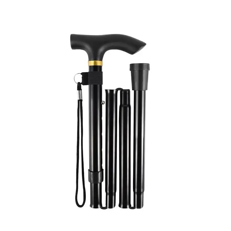 Adjustable Height Folding Cane, Collapsible Portable Lightweight Walking Stick Tool for Men Women Seniors, 5-Level Adjustable Mobility Aid Equipment, Canes for Seniors