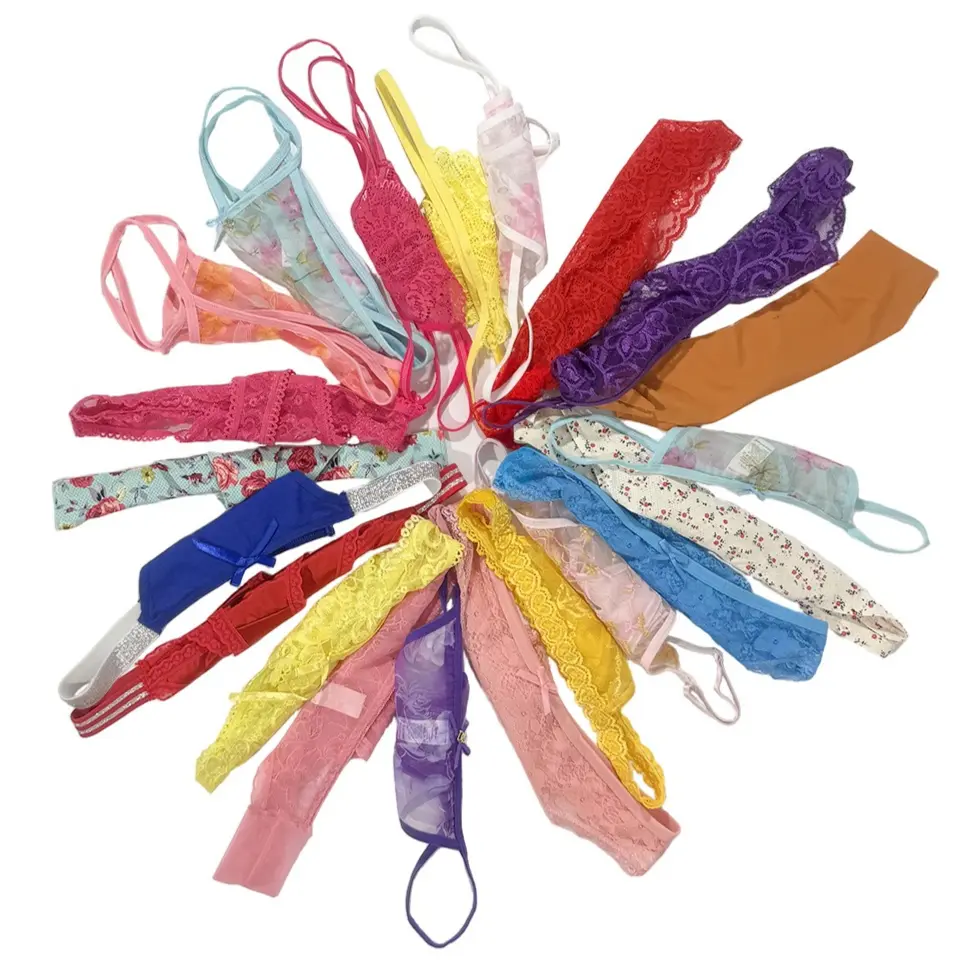 Multiple Print Surprise Multipack Assorted Thong Tangas Gstring Thin Lace Women Underwear