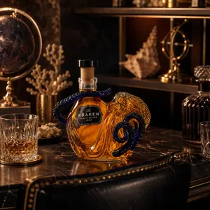 Kraken Octopus Whiskey Decanter, CollectibleHigh Borosilicate Glass Bottle, Unique Gift forWhiskey Lovers, Elegant Liquor Container