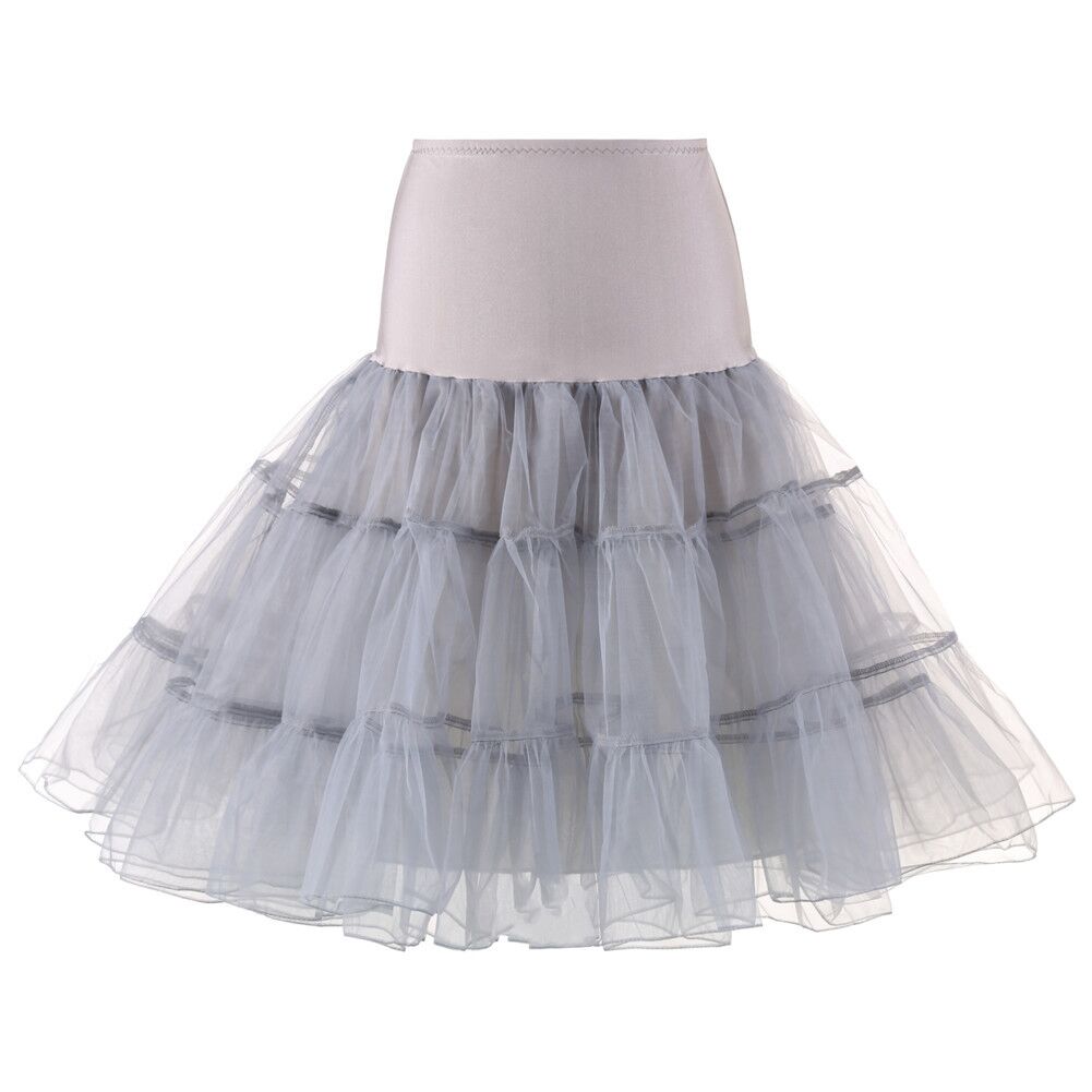 Short Tutu Petticoat Crinoline  50s Swing Vintage Tutu 26" Retro Underskirt Petticoat Fancy Net Rockabilly