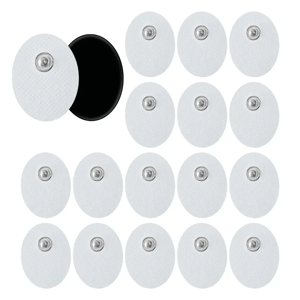 3x4cm Small Non-Woven Conductive Gel Electrode Pads for Facial and Body Skin Massage Electrotherapy Device Accessories Replacement Attachment EMS Pulse Muscle Stimulation Pads