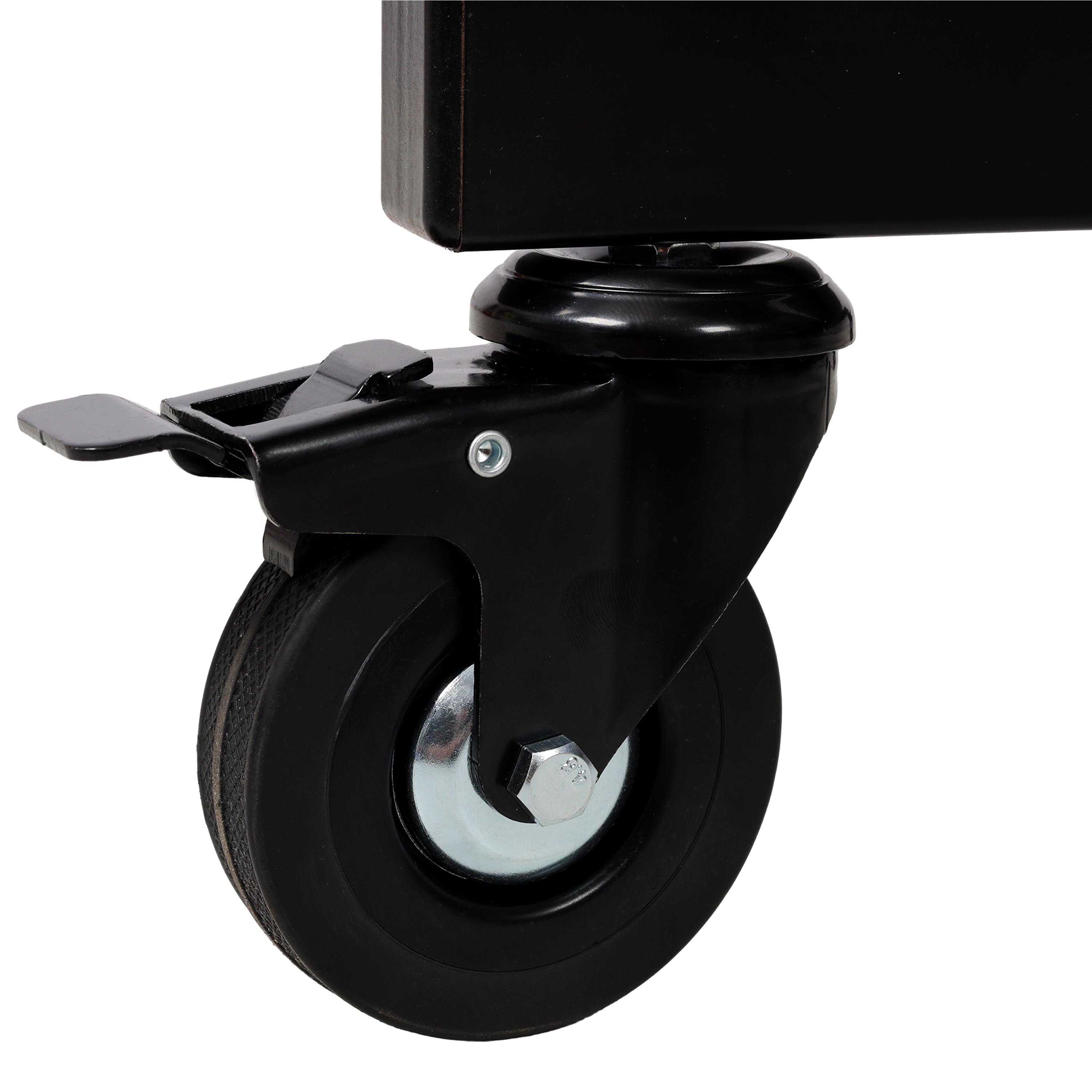 [LuckyNote] Adjustable Height Mobile Work Table with Rolling Wheels, Rolling Tray Table for Mechanics, Garages, Repair Shops, Warehouse, Workshop, and DIY