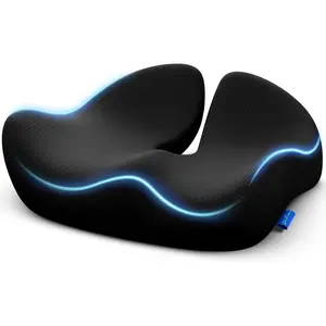 Pioneering Seat Cushion for Pressure Relief, Ergonomic Office Chair Cushion for Sciatica, Back, Hemorrhoids & Tailbone Pain Relief, High-Density Memory Foam Car Seat Cushion with Anti-Slip Base