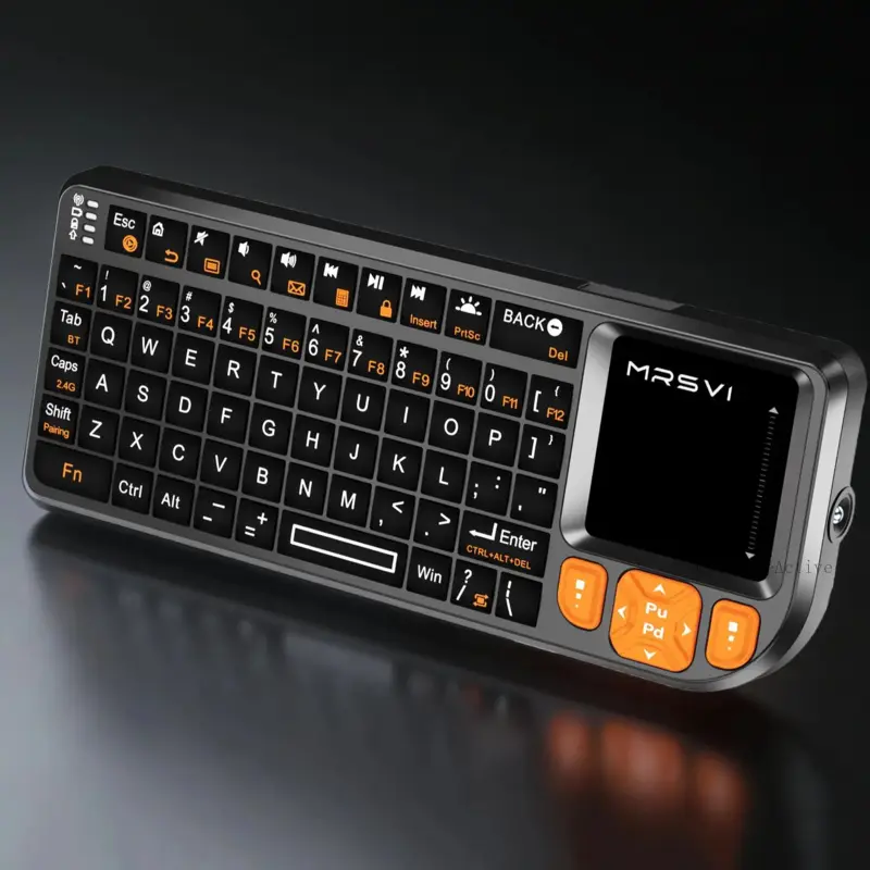 Keyboard with Touchpad, Bluetooth & 2.4G Wireless Portable Multifunctional Computer External Keyboard, Rechargeable for Tablet & Smart – Compact for Travel, Office & flashlightCC56AlpeActive