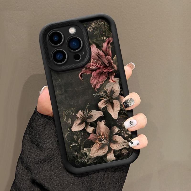 2026 Beautiful Flowers Print Phone Case for Samsung Galaxy S23 / S23 Plus / S23 Ultra / S24 / S24 Plus / S24 Ultra / S25 / S25 Plus / S25 Ultra, Anti-Drop Shockproof Protective Cover