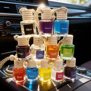AOAO Scented Car Air Freshener, Car Fragrance, Long Lasting Car Diffuser, Car Diffuser Bottle, Last 60+ Days. Lavender Vanilla Ocean Cologne Rose White Tea