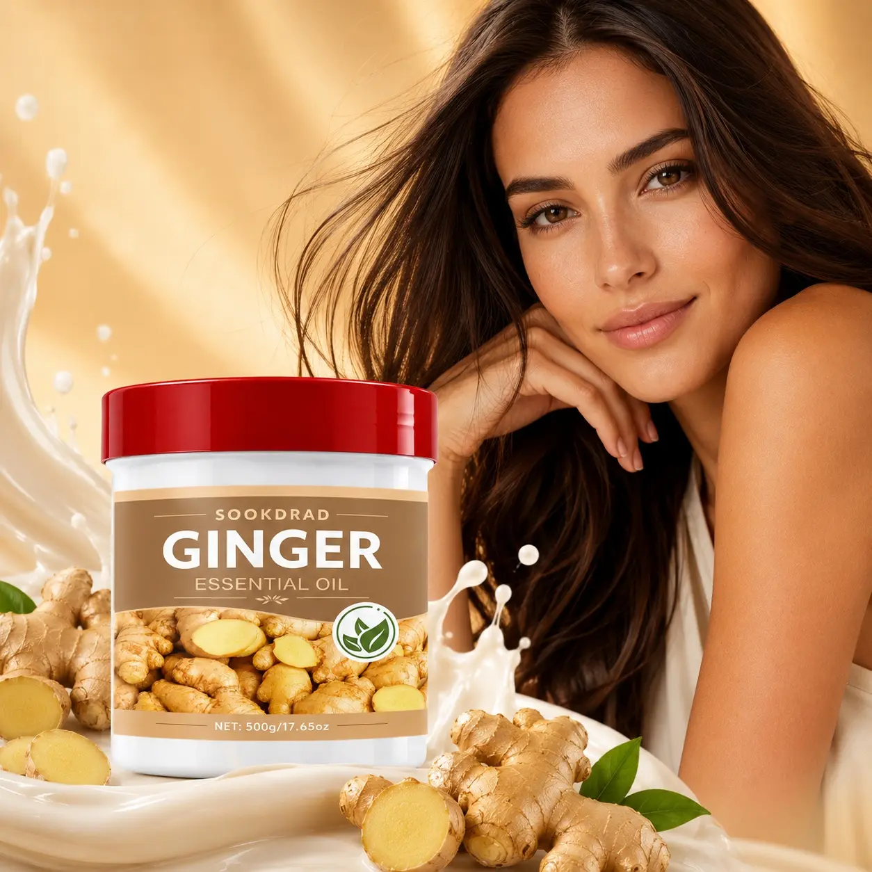 Ginger Essential Oil, Natural Ginger Ingredient, Massage Oil, Skincare Product, Aromatherapy Oil, Body Care, Home Use, Facial Application, 500g
