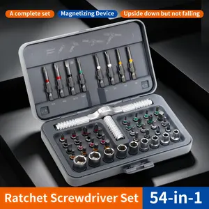 54-In-1 Professional Ratchet Screwdriver Set, Multi-Purpose Repair Tool Kit, Home & Digital Device Maintenance, Complete Repair Solution