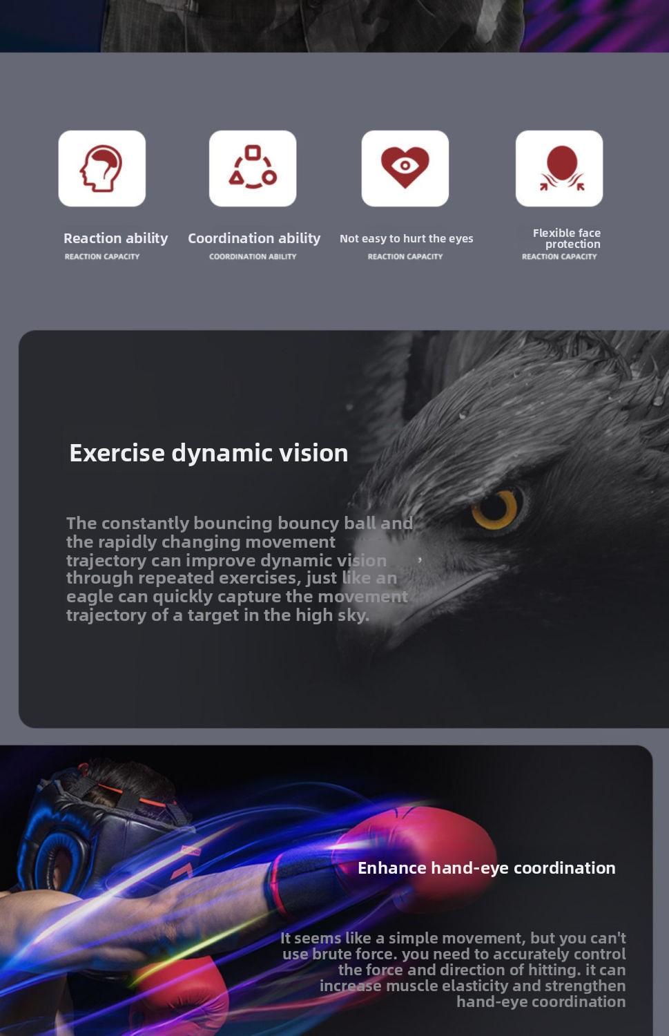 Head-mounted boxing reaction speed ball household boxing training ball decompression vent ball magic ball