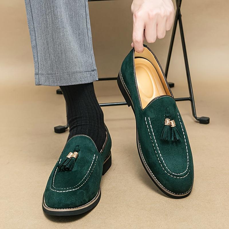 Men's Casual Tassel Loafers, Breathable Lightweight Slip On Shoes With For Business Office, Spring Summer And Autumn
