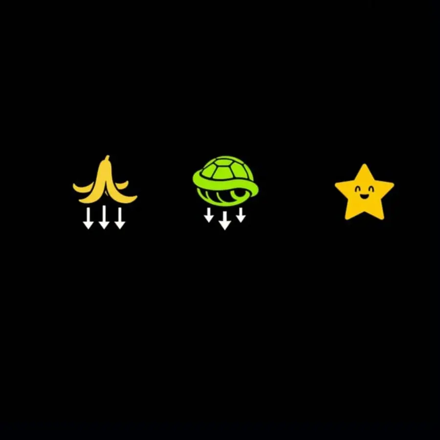 3-Piece Fun Car Button Stickers, Self-Adhesive Vinyl Dashboard Decals, Retro Racing Game Icons, Cute Banana Star Interior Decor, Unisex Car Accessories, Funny Car Stickers
