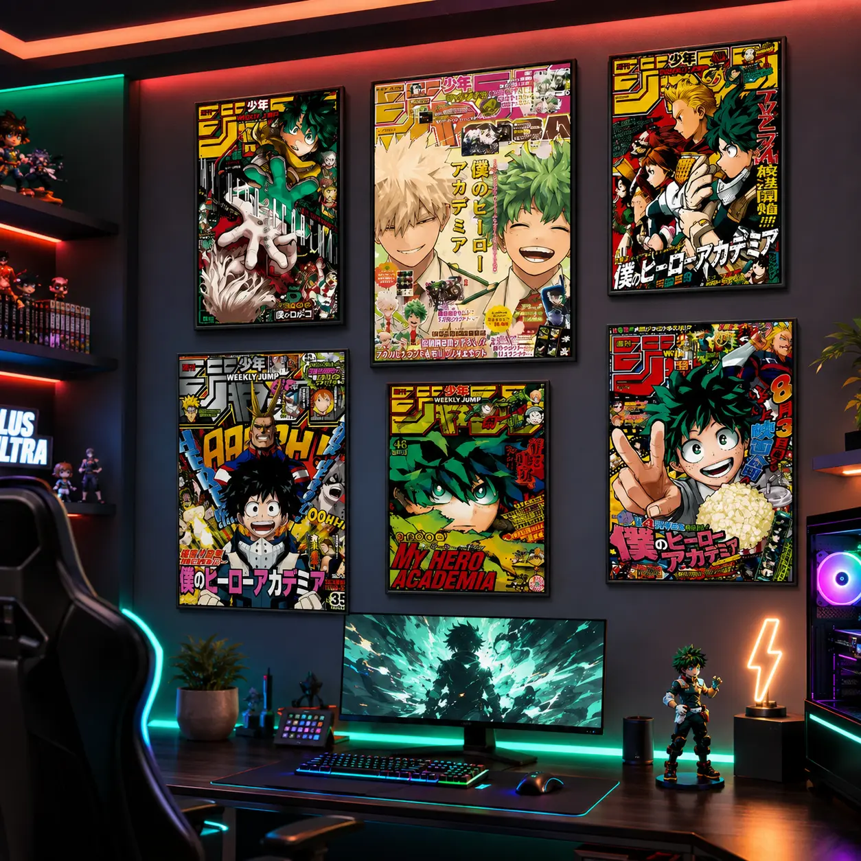 My Hero Academia Deku Classic Movie Poster, Anime Canvas Wall Art Print, Japanese Manga Artwork, Aesthetic Home Decor for Living Room Bar Bedroom, Anime Fan Gift, Vintage Anime Collectible Poster, Modern Wall Artwork