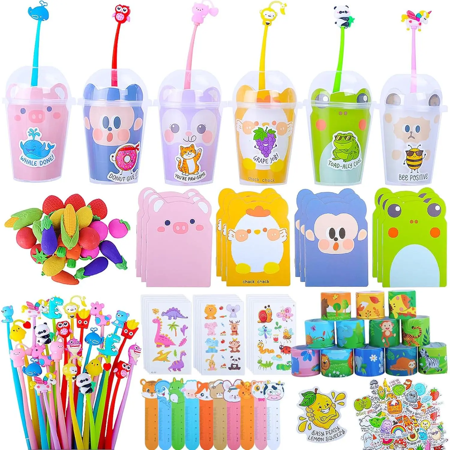 Birthday Goodie Bags for , 24 Pack Stationery Party Favors, Return Gifts for Birthday with Cups for Classroom Gifts Students Class Rewards Prizes