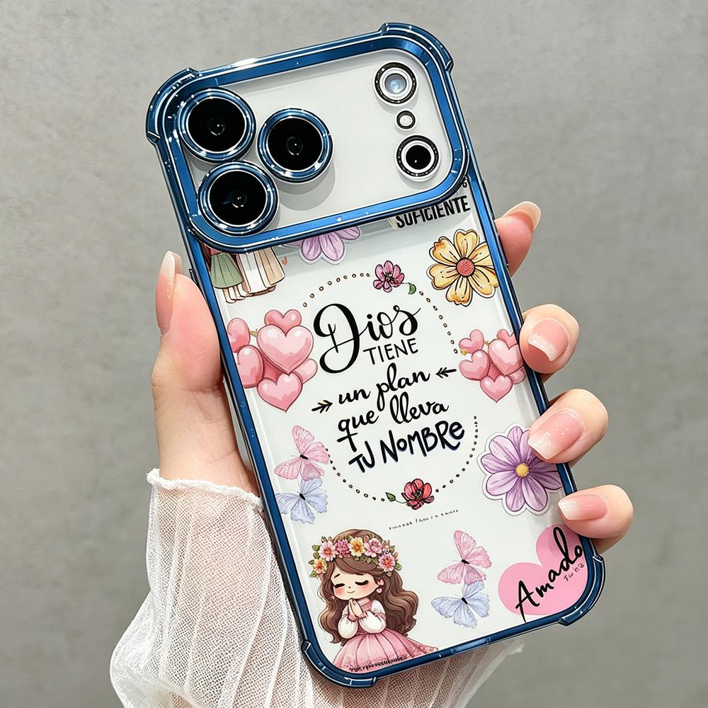 God Has a Plan Phone Case for iPhone 17 17 Pro Max Air 16 16 Pro 15 15 Pro Max Plus 14 14 Pro Max Plus 13 12 11 E Soft TPU phonecase Shockproof Durable Protective Cover Faith Gift Floral Curve cover gift Phone Case Protection DDSJ260422001