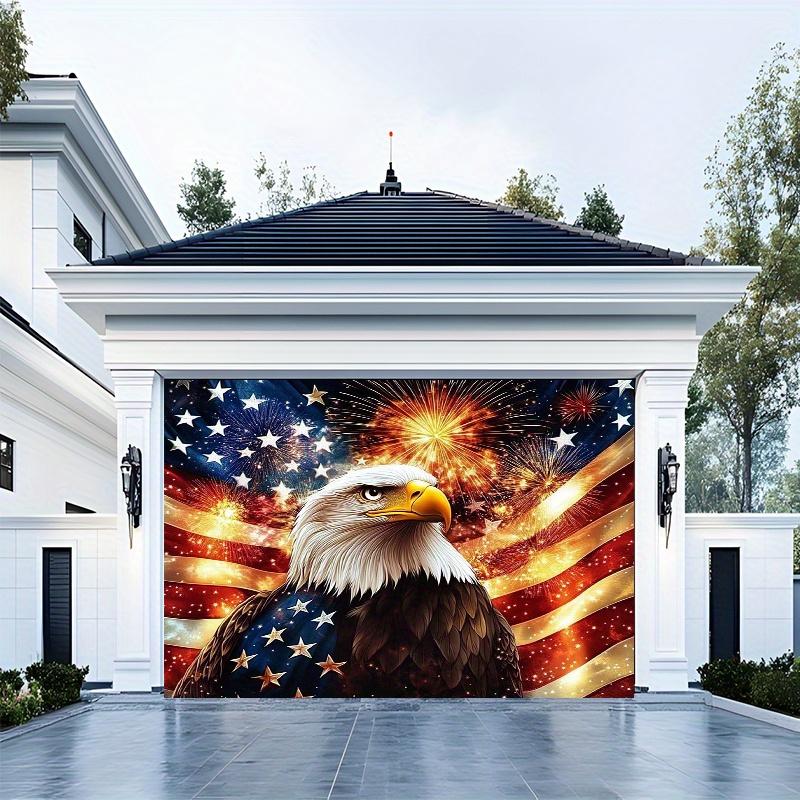 1pc a Patriotic Backdrop Featuring an Eagle And Fireworks for The 4Th of July - a Colorful Polyester Party Banner That Requires No Setup, Suitable for Indoor Or Outdoor Use During Celebrations, Bars